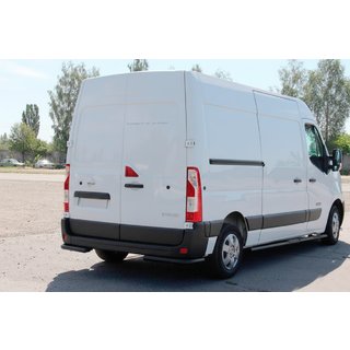 Задние уголки AK003 Черные (2 шт., нержавейка) Opel Movano 2010-2021 гг. фото 3