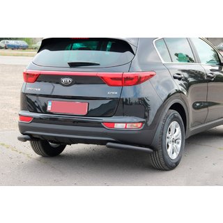 Задний угловой защитный элемент AK003 Черный (нержавейка) Kia Sportage 2015-2021 гг. фото 2