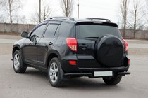 Toyota Rav 4 2006-2013 гг. Задние уголки AK003 Черные (2 шт., нержавейка) фото 3