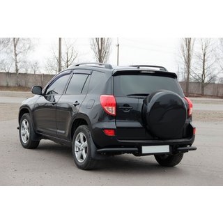 Задние уголки AK003 Черные (2 шт., нержавейка) Toyota Rav 4 2006-2013 гг. фото 3