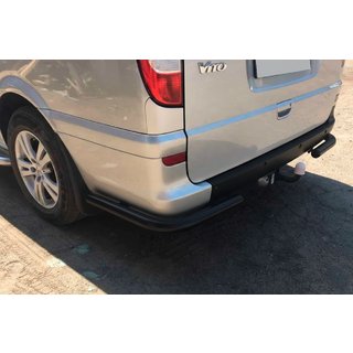Задние уголки AK003 Черный (2 шт., Нержавейка) Средняя и Длинная база Mercedes Vito W639 2004-2014 гг. фото 3