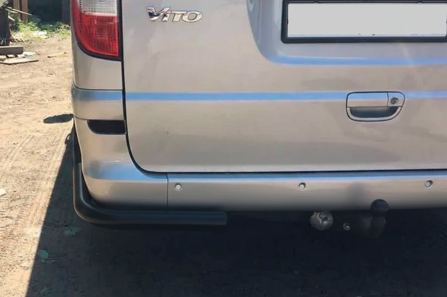 Mercedes Vito W639 2004-2014 гг. Задние уголки AK003 Черный (2 шт., Нержавейка) Средняя и Длинная база Фото 5