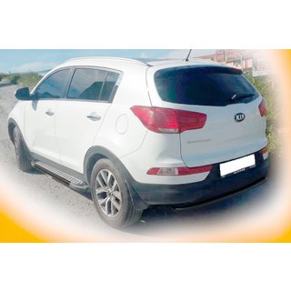 Задняя дуга AK002-1 Черная (Нержавеющая сталь) Kia Sportage 2010-2015 гг. фото 2