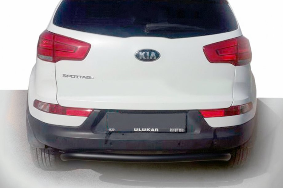 Kia Sportage 2010-2015 гг. Задняя дуга AK002-1 Черная (Нержавеющая сталь) Image