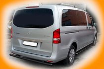 Mercedes Vito/V-class W447 2014- гг. Задняя защита AK002 Черный (нерж. сталь) фото 2