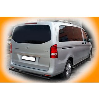 Задняя защита AK002 Черный (нерж. сталь) Mercedes Vito/V-class W447 2014- гг. фото 2