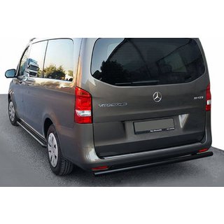 Задняя защита AK002 Черный (нерж. сталь) Mercedes Vito/V-class W447 2014- гг. фото 1