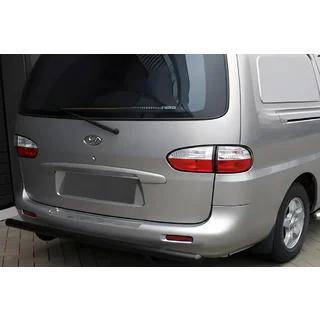 Задняя защита AK002 Черный (2 шт., нержавейка) Hyundai H200, H1, Starex 1998-2007 гг.