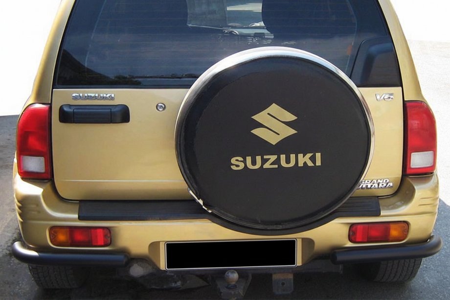 Suzuki Vitara 1998-2006 гг. Задняя защита AK003 Черный (нерж. сталь) Image