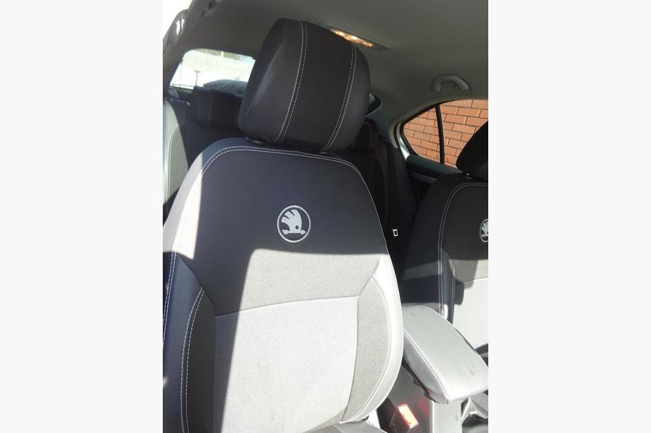 Skoda Octavia III A7 2013-2019 гг. Авточехлы (Эко-кожа↗Ткань, Premium) Фото 16