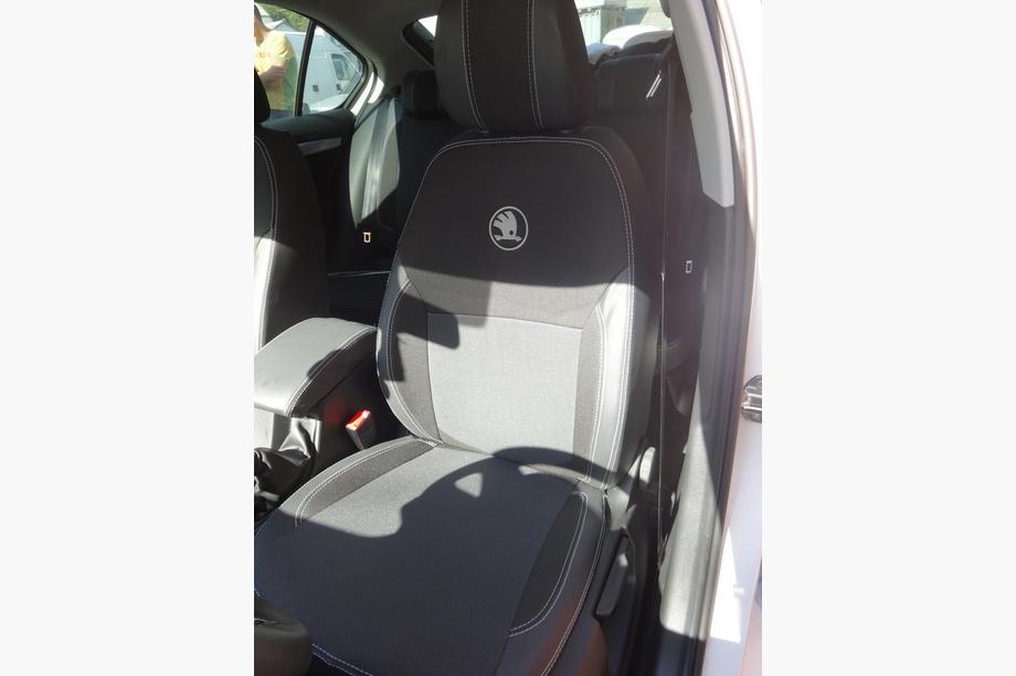 Skoda Octavia III A7 2013-2019 гг. Авточехлы (Эко-кожа↗Ткань, Premium) Фото 18