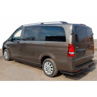 Задний уголковый защитный элемент AK003 Черный (нерж. сталь) Mercedes Vito/V-class W447 2014- гг. фото 1