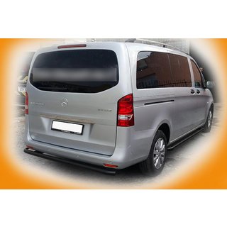 Задний уголковый защитный элемент AK003 Черный (нерж. сталь) Mercedes Vito/V-class W447 2014- гг. фото 4