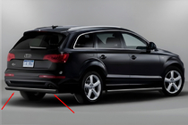 Audi Q7 2005-2015 гг. Задняя защита AK002 Черная (нерж. сталь) фото 1