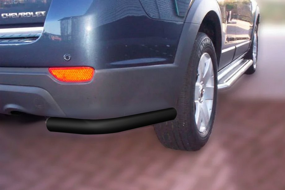 Chevrolet Captiva 2006-2019 гг. Задние уголки AK003 Черные (2 шт., нержавейка) Image