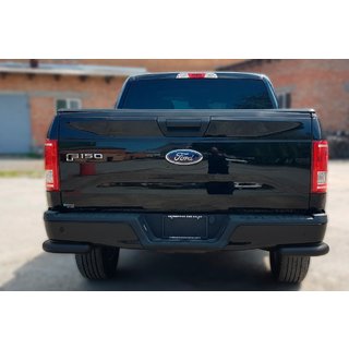 Задние уголки AK003 Черные (2 шт., нержавейка) Ford F-150 2014-2021 гг. фото 1