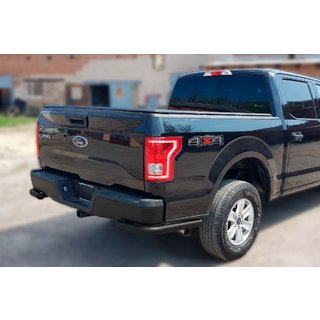 Задние уголки AK003 Черные (2 шт., нержавейка) Ford F-150 2014-2021 гг. фото 2