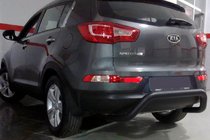 Kia Sportage 2010-2015 гг. Задняя дуга AK007 Черная (нерж. сталь) фото 1