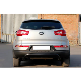 Задняя дуга AK007 Черная (нерж. сталь) Kia Sportage 2010-2015 гг. фото 2