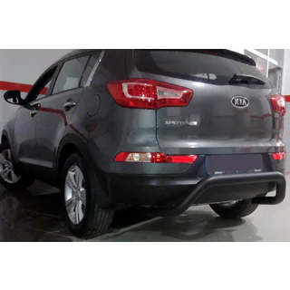 Задняя дуга AK007 Черная (нерж. сталь) Kia Sportage 2010-2015 гг. фото 1