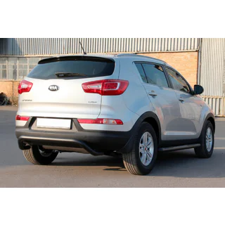Задняя дуга AK007 Черная (нерж. сталь) Kia Sportage 2010-2015 гг. фото 3