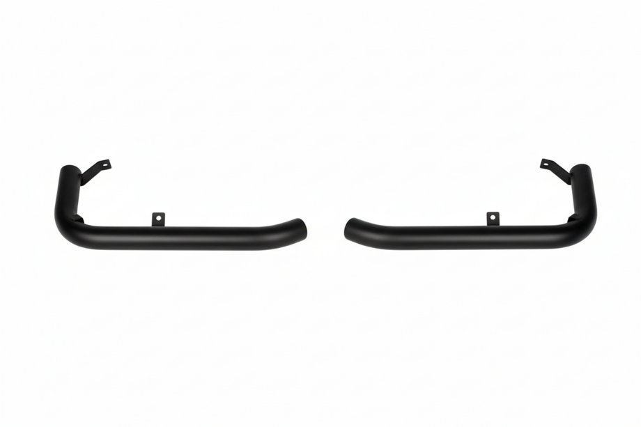 Mitsubishi Pajero Sport 1996-2007 гг. Задние одинарные угловые дуги Black (2 шт., нержавейка) Image
