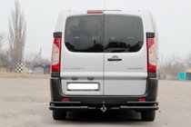 Peugeot Expert 2007-2016 гг. Задние углы AK-003-Double Black (2 шт., нерж.) фото 2