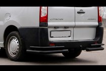 Citroen Jumpy 2007–2017 гг. Задние углы Double Black (2 шт., нерж. сталь) фото 1