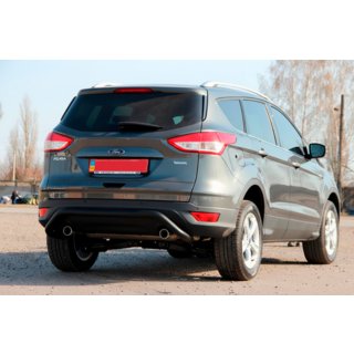 Задняя дуга AK007 Черная (нерж. сталь) Ford Kuga/Escape 2013-2019 гг. фото 3