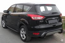Ford Kuga 2008-2013 гг. Задняя дуга AK007 Черная (нерж. сталь) фото 4