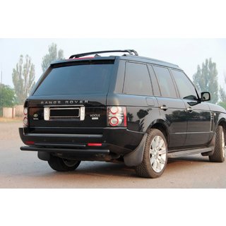 Задняя двойная дуга AK002 Черная (нержавеющая сталь) Range Rover III L322 2002-2012 гг. фото 3