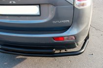 Mitsubishi Outlander 2012-2021 гг. Задняя дуга AK004 Черная (нерж. сталь) фото 4