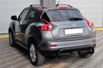 Nissan Juke 2010-2019 гг. Задняя дуга AK007 Черная (нерж. сталь) фото 6