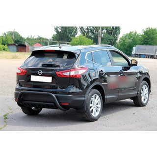 Задняя дуга AK007-1 Черная (Нержавейка) Nissan Qashqai 2014-2021 гг. фото 3