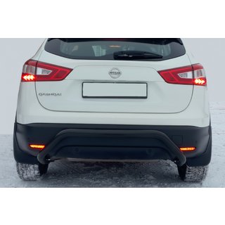 Задняя дуга AK007-1 Черная (Нержавейка) Nissan Qashqai 2014-2021 гг. фото 2