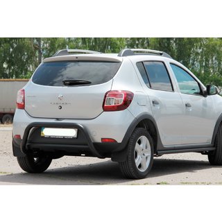 Задняя дуга AK007 Черная (нерж. сталь) Renault Sandero 2013-2022 гг. фото 2