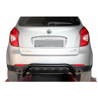 Задняя дуга AK007 Черная (нерж. сталь) SsangYong Korando 2010-2019 гг. фото 1