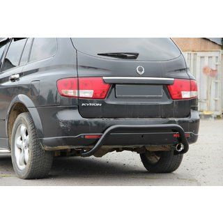 Задняя дуга AK007 Черная (нерж. сталь) SsangYong Kyron 2005-2014 гг. фото 2