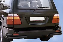 Toyota Land Cruiser 100 1998-2007 гг. Задние угловые дуги AK003-Double Black (2 шт., нерж. сталь) фото 3