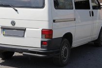 Volkswagen T4 Transporter 1990-2003 гг. Задние двойные уголки AK003-Double Black (2 шт., нерж.) фото 3