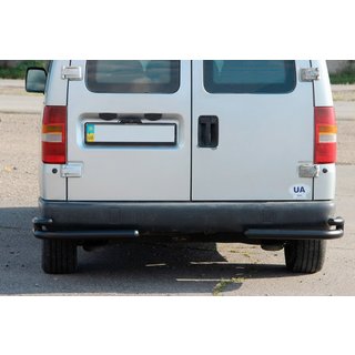 Задние двойные уголки AK003 Double Black (нерж) Citroen Jumpy 1996-2007 гг. фото 1