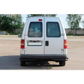 Задние двойные уголки AK003 Double Black (нерж) Citroen Jumpy 1996-2007 гг. фото 3