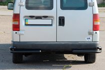 Fiat Scudo 1996-2007 гг. Задние двойные уголки AK003 Double Black (нерж) фото 1