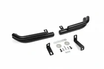 Hyundai Santa Fe 2 2006-2012 гг. Задние двойные угловые дуги AK003 Double Black (нерж. сталь) фото 2
