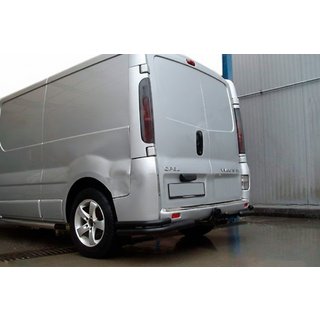 Задние Углы AK003-Двойные Black (Нержавейка) Nissan Primastar 2002-2014 гг. фото 1