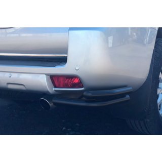Задние Углы AK003-Двойные Black (Нержавейка) Toyota Land Cruiser Prado 150 2009-2023 гг. фото 2
