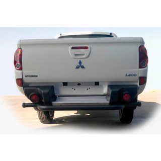 Задняя защита AK007 Черная (нержавейка) Mitsubishi L200 2006-2015 гг.