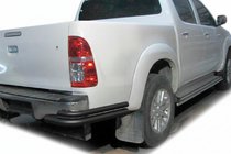 Toyota Hilux 2006-2015 гг. Задние Углы AK003-Двойные Black (Нержавейка) фото 1