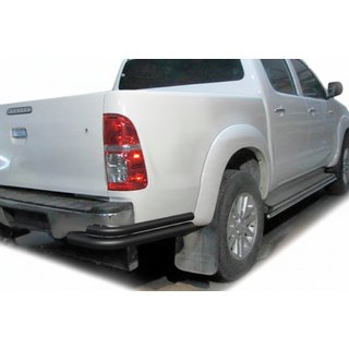 Задние Углы AK003-Двойные Black (Нержавейка) Toyota Hilux 2006-2015 гг.
