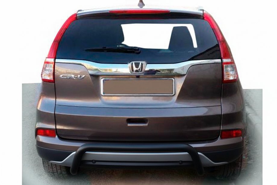 Honda CRV 2017-2022 гг. Задняя дуга AK007 Black (2016-2019, нержавейка) Image